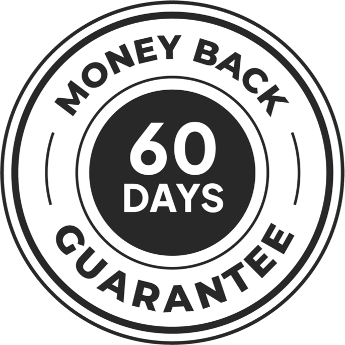 SugarClear 60-day money-back guarantee badge